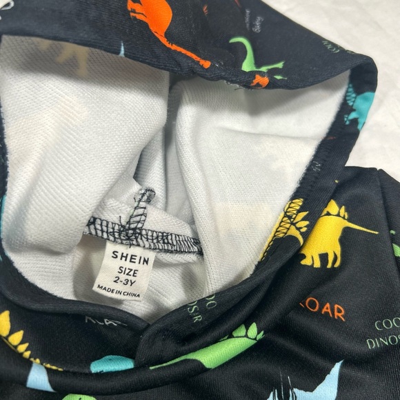 SHEIN Black Dinosaur Print Kids' Set-2t - Picture 2 of 4